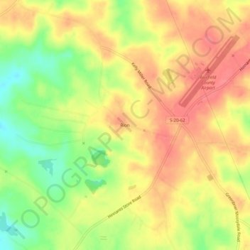 Rion topographic map, elevation, terrain