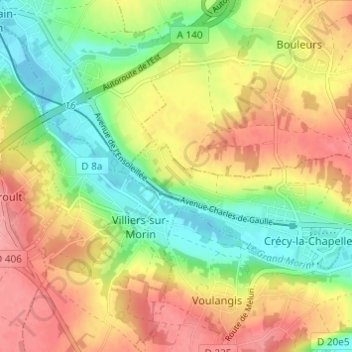 Montbarbin topographic map, elevation, terrain