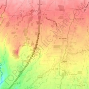 Salaban I topographic map, elevation, terrain