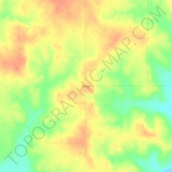 Oscar topographic map, elevation, terrain