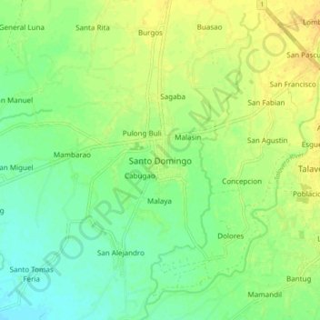 Santo Domingo topographic map, elevation, terrain