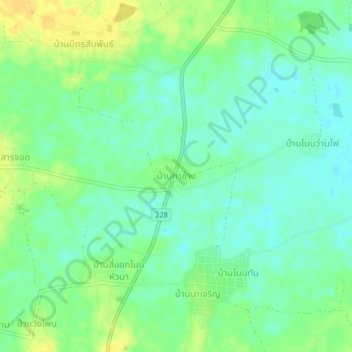 Ban Tha Chang topographic map, elevation, terrain