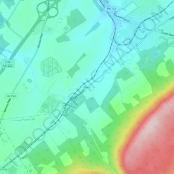 Peru topographic map, elevation, terrain