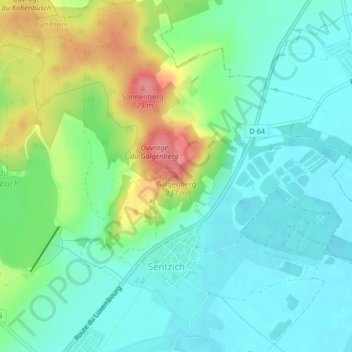 Galgenberg topographic map, elevation, terrain