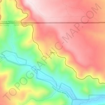Toltec topographic map, elevation, terrain