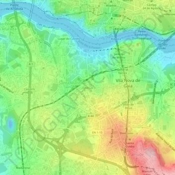 Devesas topographic map, elevation, terrain