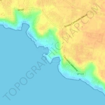 Saturo topographic map, elevation, terrain