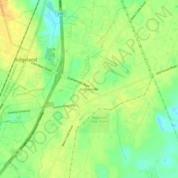 Grahamville topographic map, elevation, terrain