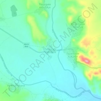 Tabouraht topographic map, elevation, terrain