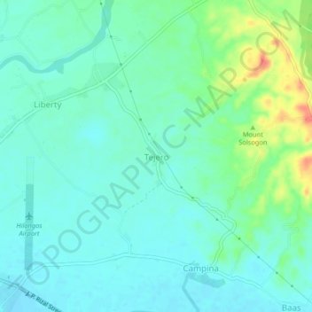 Tejero topographic map, elevation, terrain