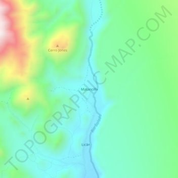 Matancilla topographic map, elevation, terrain