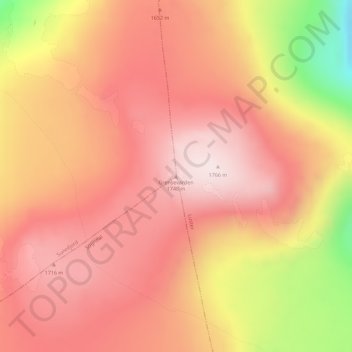 Grensevarden topographic map, elevation, terrain