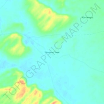 Hanuman Sagar topographic map, elevation, terrain