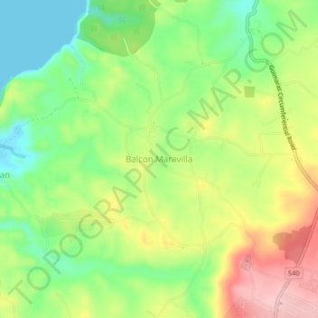 Balcon Maravilla topographic map, elevation, terrain
