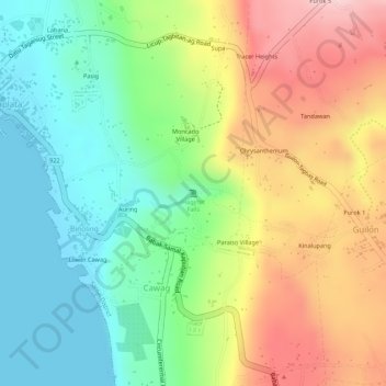 Hagimit Falls topographic map, elevation, terrain