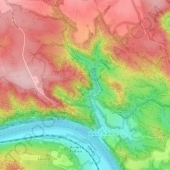 Flax topographic map, elevation, terrain