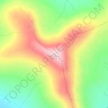 Carn Dearg topographic map, elevation, terrain