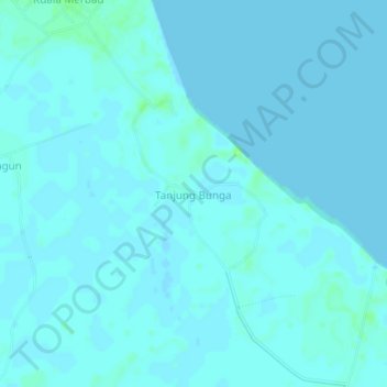 Tanjung Bunga topographic map, elevation, terrain