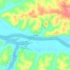 Fox Bluff topographic map, elevation, terrain