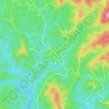 Belance topographic map, elevation, terrain