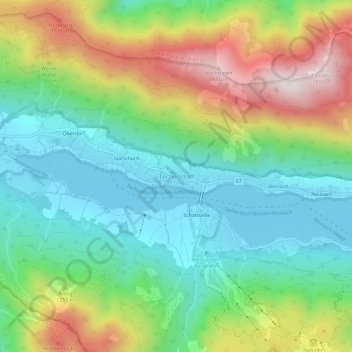 Techendorf topographic map, elevation, terrain