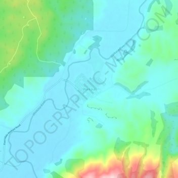 Waikaia topographic map, elevation, terrain