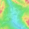 Cortina d'Ampezzo topographic map, elevation, terrain