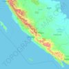 Bengkulu topographic map, elevation, terrain