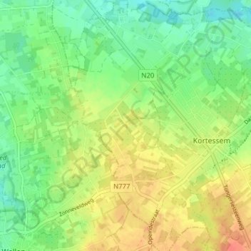 Bekes topographic map, elevation, terrain