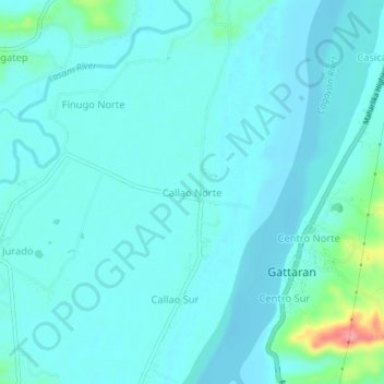 Callao Norte topographic map, elevation, terrain