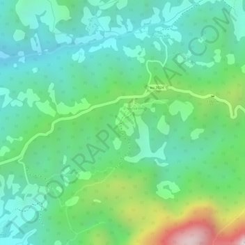 Ban Saeng Tawan @ Chiang Dao topographic map, elevation, terrain