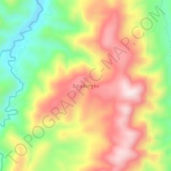 Boladangko topographic map, elevation, terrain