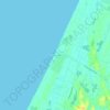 Te Horo Beach topographic map, elevation, terrain