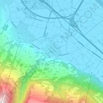 Vilters topographic map, elevation, terrain