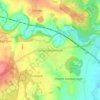 Long Hanborough topographic map, elevation, terrain