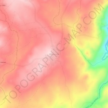 Medeiros topographic map, elevation, terrain