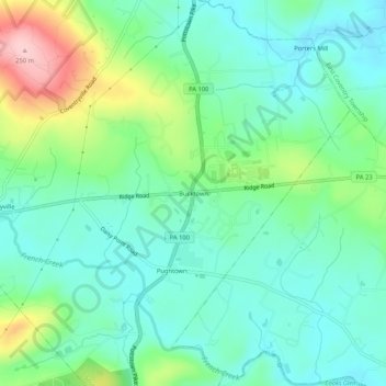 Bucktown topographic map, elevation, terrain