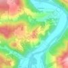 Krąg topographic map, elevation, terrain
