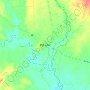 Aoral topographic map, elevation, terrain