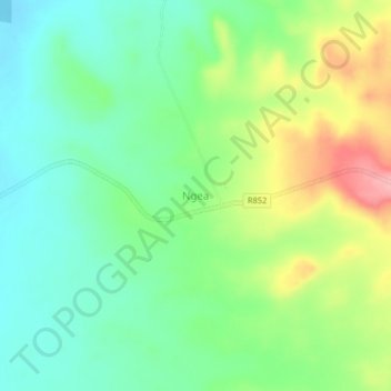 Ngea topographic map, elevation, terrain