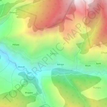 Kinnu topographic map, elevation, terrain