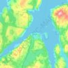 Kirkenes topographic map, elevation, terrain