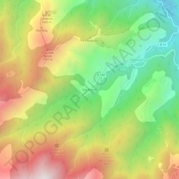 Los Masos topographic map, elevation, terrain