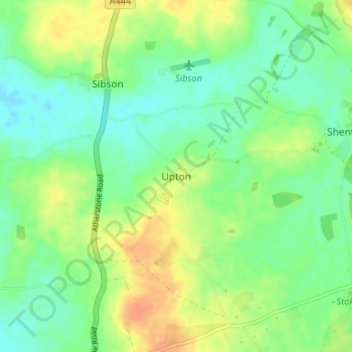 Upton topographic map, elevation, terrain