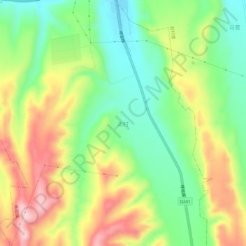 Beicun topographic map, elevation, terrain