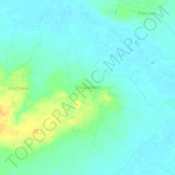 Ban Mueang Khong topographic map, elevation, terrain