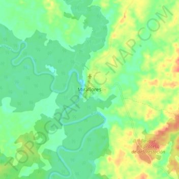 Miraflores topographic map, elevation, terrain