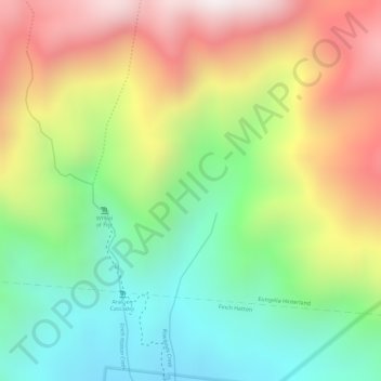 Finch Hatton Gorge topographic map, elevation, terrain