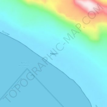 Playon topographic map, elevation, terrain
