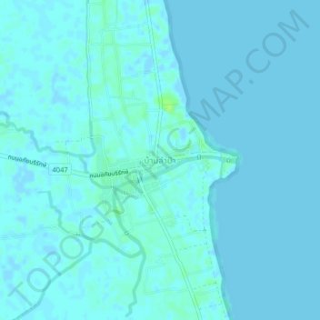 Ban Lam Pam topographic map, elevation, terrain